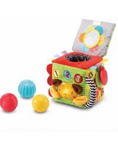 VTech Soft Activity Cube for Babies - Interactive Sensory Discovery Toy with 3 Textured Balls