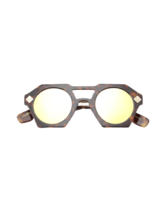 Doppe Sunglasses Cercle, Tiger Color, High Quality Acetate Frame, UV 400 Protection