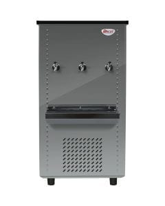 Oscar 45 Gallon Water Cooler, 3 Taps, R134a Compressor, 170L Cooling Capacity, 68L Stainless Steel Storage | Silver - OC45T3