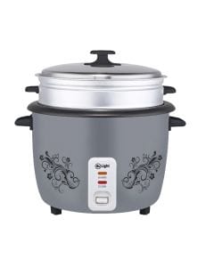 Mr Light 2.8L Rice Cooker, One-Touch Operation, Keep Warm Function, Steaming Tray Included | Grey - MR 2586
