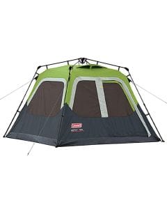 Coleman 6-Person Instant Cabin, 3-Season Dome Tent, WeatherTec Waterproof Protection, Fiberglass Poles, Large Windows, Easy Setup