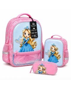 Glossy Bird 3-Piece Girls School Backpack Set, Lightweight Unicorn Rainbow Bookbag with Matching Ins