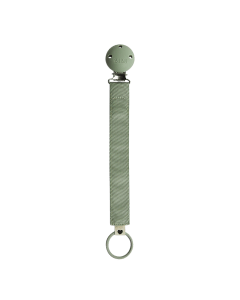BIBS Pacifier Clip Ribbon, Durable Polyester Webbing, Silicone Clip With Nickel-free Metal, Easy To Clean - Sage