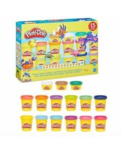Play-Doh Classic Colors Modeling Compound 15-Pack, Bulk Arts and Crafts Set for Kids, Includes  2 Years and Up, Non-toxic Modeling Compound