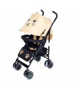 The Moon Brand Safari Cat Umbrella Stroller Compact Lightweight Travel Stroller for Babies 0-36 15 kg, 5-Point Safety Belt, Umbrella Fold