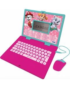 Lexibook Paw Patrol Bilingual Educational Laptop for Kids, 124 Interactive Learning Activities | Pink
