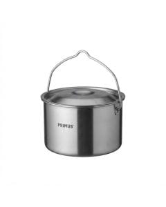 Primus Campfire Pot, 3L Stainless Steel Camping Cookware with Integrated Colander Lid