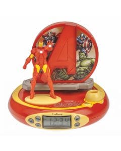 Lexibook Avengers Projector Alarm Clock with Night Light and Sound Effects for Kids