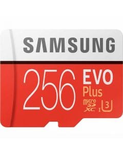Samsung EVO Plus 256GB microSDXC Memory Card with Adapter, 100MB/s, UHS-I U3, 4K UHD, MB-MC256GA
