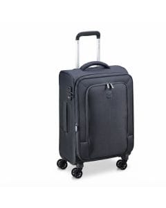 Delsey Caracas 55cm Softside Expandable Cabin Trolley - Lightweight 4-Wheel Carry-On Luggage, Polyester and ABS, TSA Combination Lock | Black