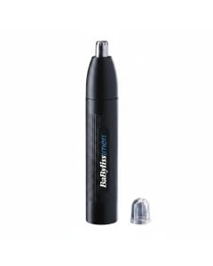 BaByliss Nose Trimmer Battery Operated, Gentle Painless Clipping for Nose and Ear Hair - Black