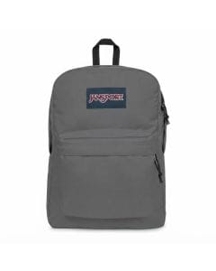 JanSport Superbreak One Backpack in Black - Iconic Lightweight Daypack 100% Polyester, 2 (Main + Front Utility)
