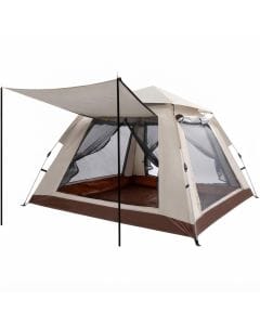 GGEROU Large Family Camping Tent, Waterproof Multi-Room Cabin Shelter with Screened Porch and Dual Doors