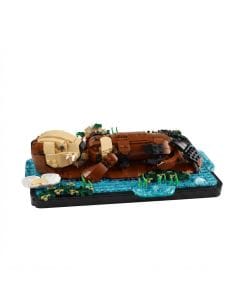 LEGO Ideas Floating Sea Otters Building Set for Adults Relaxing Home Decor Kit Featuring Head
