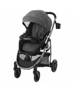 Graco Modes Pramette 3-in-1 Baby Stroller, Infant Car Seat Compatibility, True Pram Mode, Reversible Seat, One-Hand Fold, Extra Storage and Child Tray | Redmond