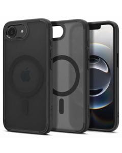 Spigen Ultra Hybrid MagFit Case for iPhone 17e and iPhone 16e, Frost Black, Slim Shockproof Cover with MagSafe Compatibility