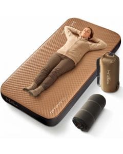 LOSTHORIZON 4.5-Inch Thick Self-Inflating Sleeping Pad, Twin-Size Foam Camping Mattress for Rooftop Tents and Car Camping