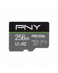 PNY PRO Elite 256GB microSDXC Memory Card, P-SDU256V32100PRO-GE, Class 10, U3, V30, A2, 100MB/s, 4K UHD