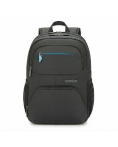 American Tourister Amber 15.6 Inch Laptop Backpack, 25L Capacity, Ergonomic Blue Travel Bag 100% Polyester