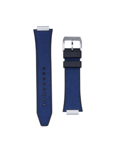 Saatchi Dark Blue Nylon Fabric Watch Strap, Premium Textile Replacement Band