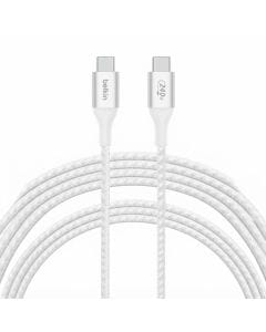 Belkin BoostCharge USB-C to USB-C Cable, 240W Power Delivery Fast Charging Cord for iPhone 16/15, MacBook and USB-C Devices