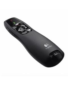 Logitech R400 Wireless Presentation Remote with Red Laser Pointer, Intuitive Slideshow Controls Compatible with PC