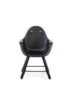 Childhome 2-In-1 Evolu 2 High Chair With Bumper, Convenient Adjustable Height Feature, Adjustable In 2 Height Levels - Black