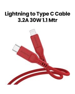 Amazingthing Thunder Pro Lighting to USB-C 30W 1.1M Cable Red | CLC110MTHRD