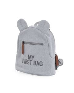 Childhome My First Bag, Adjustable And Removable Chest Strap, Water-Resistant Fabric, Secure And Comfortable Design - Gray