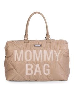 Childhome Big Mommy Bag, Multi-purpose, Full Of Accessories, Ultra Practical, Large Capacity, Easy To Clean - Puffered Beige