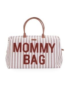 Childhome Big Mommy Bag, Original Belgian Design, Multiple Compartments, Large Capacity, Special Zipper, Easy To Clean - Nude/Terracotta