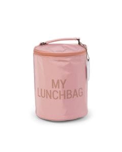 Childhome My Lunch Bag, Easy-to-Carry Handle Design, Insulated Aluminium Lining, Secure Zip Closure - Pink/Copper