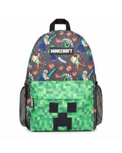 Minecraft School Backpack for Boys & Girls, Official Creeper Large Multi-Compartment Rucksack for Kids