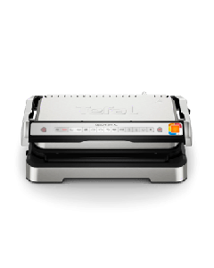 Tefal Smart OptiGrill 2-in-1 XL,Stainless Steel Smart Indoor Grill & BBQ, Automatic Cooking Programs, Large Capacity - GC78MD28