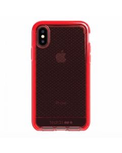 Tech21 Evo Check Case for iPhone XS, Rouge, Slim Scratch-Resistant Protective Cover with Drop Protection
