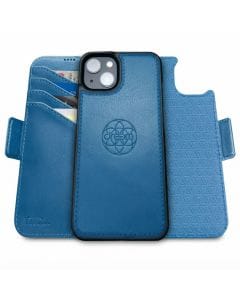 Dreem Fibonacci Wallet Case for iPhone 15, Detachable Vegan Leather 2-in-1 Folio with MagSafe Compatibility