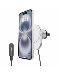 Belkin BoostCharge Pro MagSafe Car Charger, 15W Qi2 Magnetic Wireless Charging Mount for iPhone 16, 15 and Compatible Models