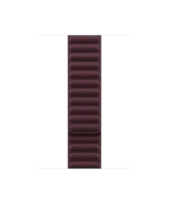 Apple 46mm Magnetic Link Watch Band, Medium/Large, Adjustable Magnetic Closure, Comfortable Woven Design - Burgundy | MKRP4ZM/A