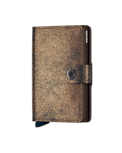 Secrid MG Bronze Miniwallet, RFID Card Wallet, Holds 8-10 Cards, Metallic Bronze Finish, Snap Closure