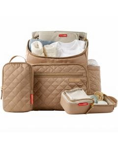 Skip Hop Forma Diaper Backpack, Lightweight And Waterproof Design, Smart Organized Storage System, Stroller-Friendly Clip System - Camel