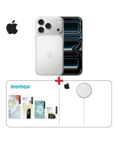 Apple IPhone 17 Pro Max 256GB Silver MFY84AH/A + Momax Case Glass Lens + Apple MagSafe Charger 2m Bundle (603001000008849 + 603001000008803 + 603001000017586)