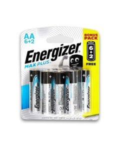 Energizer MaxPlus Alkaline AA Batteries - Bonus Pack (6+2 Free) Longest-Lasting, Leak Protection