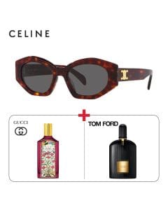 Celine Women CL40238U Cat-Eye Sunglasses + Gucci Flora Gorgeous Gardenia Intense EDP 100ml Women's Perfume + Tom Ford Black Orchid EDP 100ml Women's Perfume bundle (603001000013114 + 603001000012040 + 603001000012038)