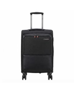 Samsonite Sefton Mobile Office 55cm Spinner Luggage, TSA Lock, 360-Degree Wheels, Laptop, High Denier Nylon with PU Trims | Black