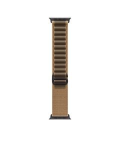 Apple 49mm Alpine Loop Watch Band, Durable Woven Design, Secure Titanium Hook, Medium, Black Titanium Finish - Desert | MKF44ZM/A