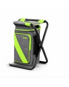 FITTO Folding Camping Chair Stool with Integrated Backpack, Portable Outdoor Seat for Hiking and Fishing