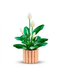 LEGO Botanicals Peace Lily Building Set for Adults Creative Faux Flower Decor 6 in various bloom stages