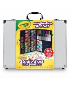 Crayola Imagination Art Set - 115 Piece Drawing & Coloring Kit with Carrying Case, Washable – 4 Years and Up, Non-toxic