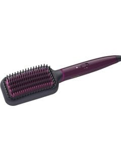 Philips Heated Straightening Brush, ThermoProtect Technology, Tourmaline Ceramic Bristles, 2 Temperature Settings, Fast Styling | Black - BHH730/03