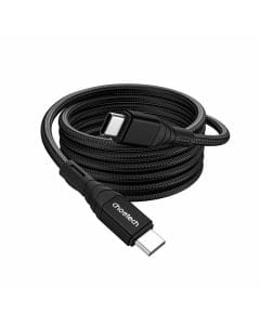 Choetech USB-C to USB-C Cable, 100W PD Fast Charging, 480Mbps Data Transfer, Nylon Braided, 1m | Black - XCC-1008-BK 